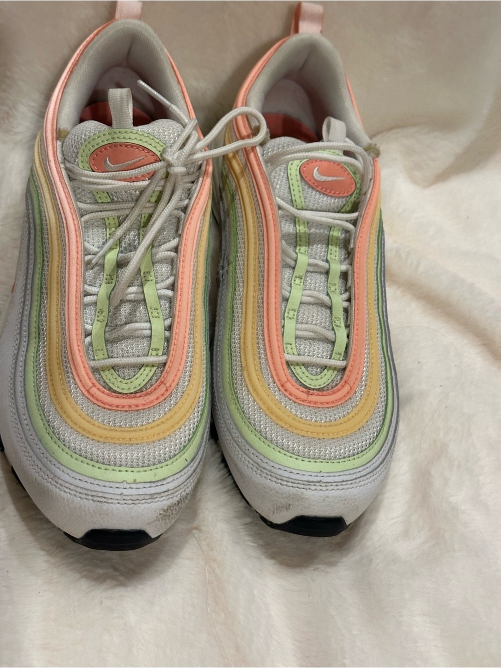 Nike Women's Pastel Wave Runner Sneakers in Peach, Mint & Lemon - Picture 7 of 7